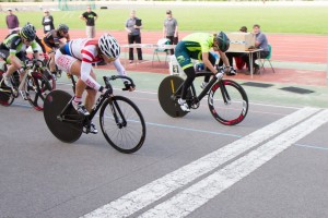 Amber Joseph defies her young age to win the scratch race and take second overall
